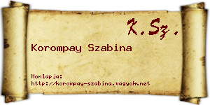 Korompay Szabina névjegykártya
