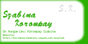 szabina korompay business card